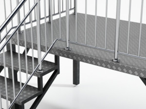 Metal stairs 3D Model
