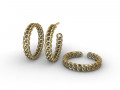 Cuban Link Rings 4mm wide 10 ring sizes Model Cetak 3D