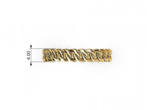 Cuban Link Rings 4mm wide 10 ring sizes Modello di stampa 3D