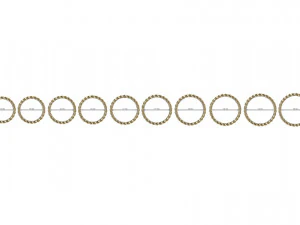 Cuban Link Rings 4mm wide 10 ring sizes 3D Print Model