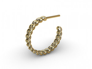 Cuban Link Rings 4mm wide 10 ring sizes Modello di stampa 3D