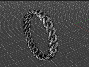 Cuban Link Rings 4mm wide 10 ring sizes Modello di stampa 3D