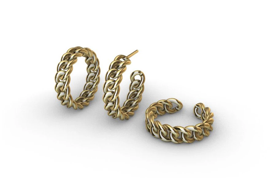 Cuban Link Rings 6mm wide 10 ring sizes 3D Print Model .c4d .max .obj .3ds .fbx .stl .blend 