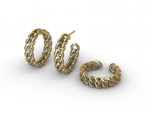 Cuban Link Rings 6mm wide 10 ring sizes 3D Print Model