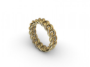 Cuban Link Rings 6mm wide 10 ring sizes Modelo de Impressão 3D