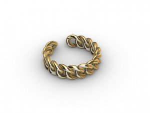 Cuban Link Rings 6mm wide 10 ring sizes Modelo de Impressão 3D