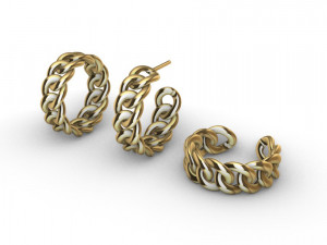 Cuban Link Rings 8mm wide 10 ring sizes Modelo de Impressão 3D