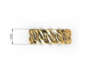 Cuban Link Rings 8mm wide 10 ring sizes 3D प्रिंट मॉडल
