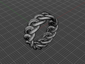 Cuban Link Rings 8mm wide 10 ring sizes 3D प्रिंट मॉडल