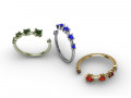 Diamond Hug Ring 5 sizes 3D Baskı Modeli