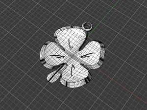 Clover Pendant 2 sizes 3D Print Model
