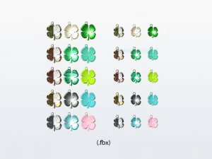 Clover Pendant 2 sizes 3D Print Model
