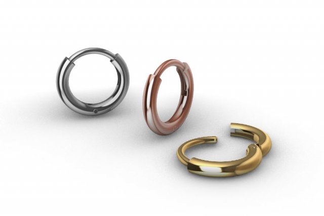 Huggie Hoop 12mm Modelo de Impressão 3D .c4d .max .obj .3ds .fbx .stl .blend 