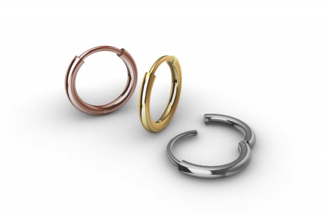 Huggie Hoop 15mm Modèles 3D en vedette .c4d .max .obj .3ds .fbx .stl .blend 