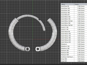 Huggie Hoop 15mm Modèles 3D en vedette