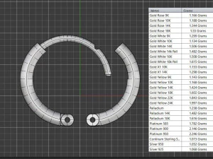Huggie Hoop 15mm 3D Print Model
