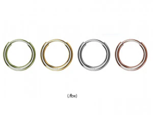 Huggie Hoop 15mm 3D Print Model