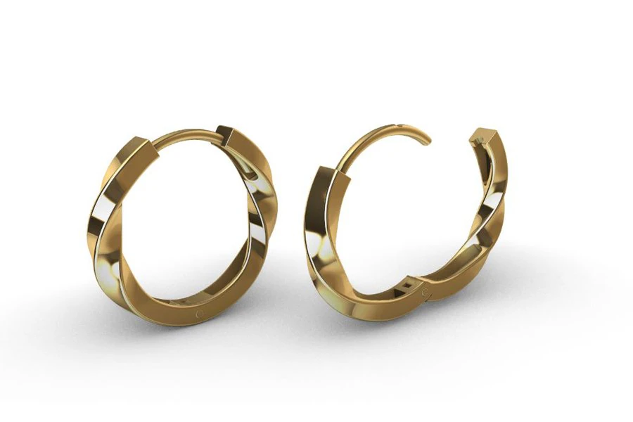 Mobius Huggie Hoop 3D Print Model .c4d .max .obj .3ds .fbx .stl .blend 