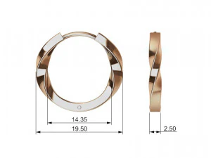 Mobius Huggie Hoop 3D Print Model