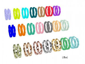 Mobius Huggie Hoop 3D Baskı Modeli