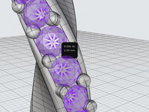 Mobius Huggie Hoop Earrings with Gemstones 3D Baskı Modeli