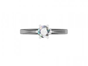 05ct Diamond Solitaire Engagement Ring 4 sizes 3D Print Model