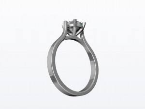 1ct Diamond Solitaire Engagement Ring 5 sizes Modelo de impresión 3D