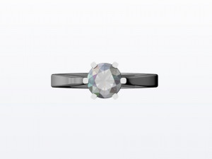 1ct Diamond Solitaire Engagement Ring 5 sizes Modelo de impresión 3D