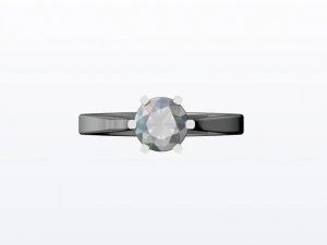 1ct Diamond Solitaire Engagement Ring 5 sizes 3D Print Model