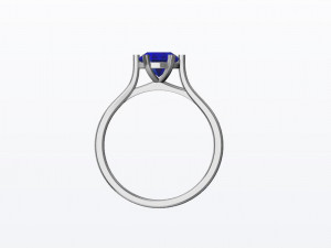 1ct Diamond Solitaire Engagement Ring 5 sizes Modelo de impresión 3D