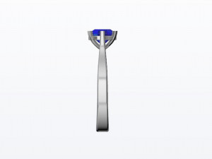 1ct Diamond Solitaire Engagement Ring 5 sizes Modelo de impresión 3D