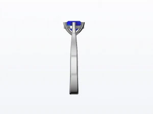 1ct Diamond Solitaire Engagement Ring 5 sizes 3D Print Model