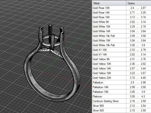 1ct Diamond Solitaire Engagement Ring 5 sizes Modelo de impresión 3D
