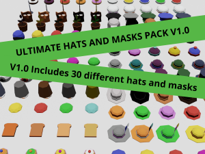 Ultimate Hats and Masks Pack V1 3D Model