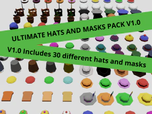 Pacchetto cappelli e maschere definitivi V1 Modello 3D