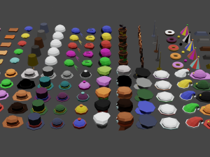 Ultimate Hats and Masks Pack V1 3D 모델