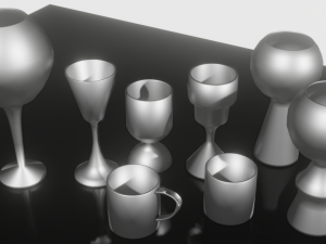 Stainless steel cups 3D Модель