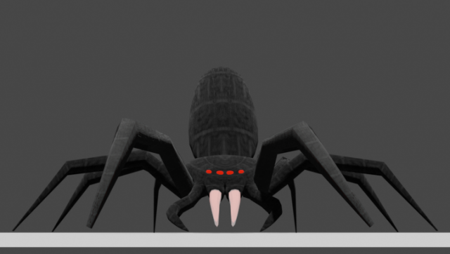 Black spider 3D Model .c4d .max .obj .3ds .fbx .stl .blend 