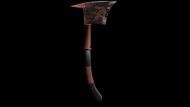 hacha oxidada Modelo 3D .c4d .max .obj .3ds .fbx .stl .blend 