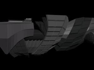 Low poly spacecraft Model 3D