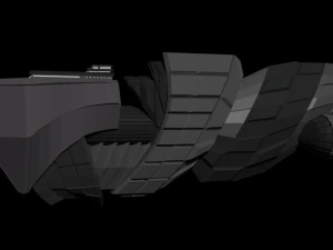 Low poly spacecraft 3D Model
