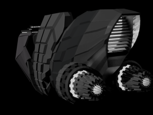 Low poly spacecraft Model 3D