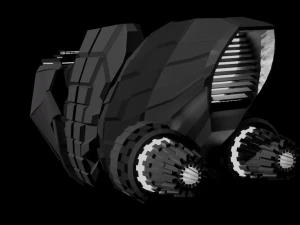 Low poly spacecraft 3D Model