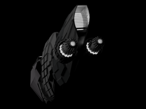 Low poly spacecraft Model 3D