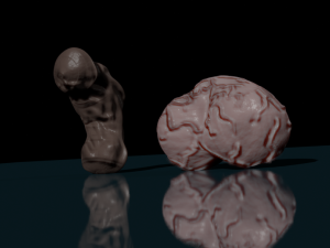 High poly black penis and white balls 3D 模型