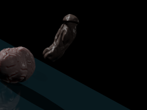 High poly black penis and white balls 3D 모델