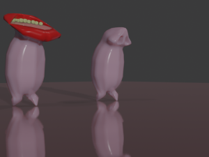Mouth and nose low poly 3D Modell