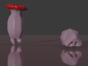Mouth and nose low poly 3D Modell