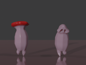 Mouth and nose low poly 3D Modell