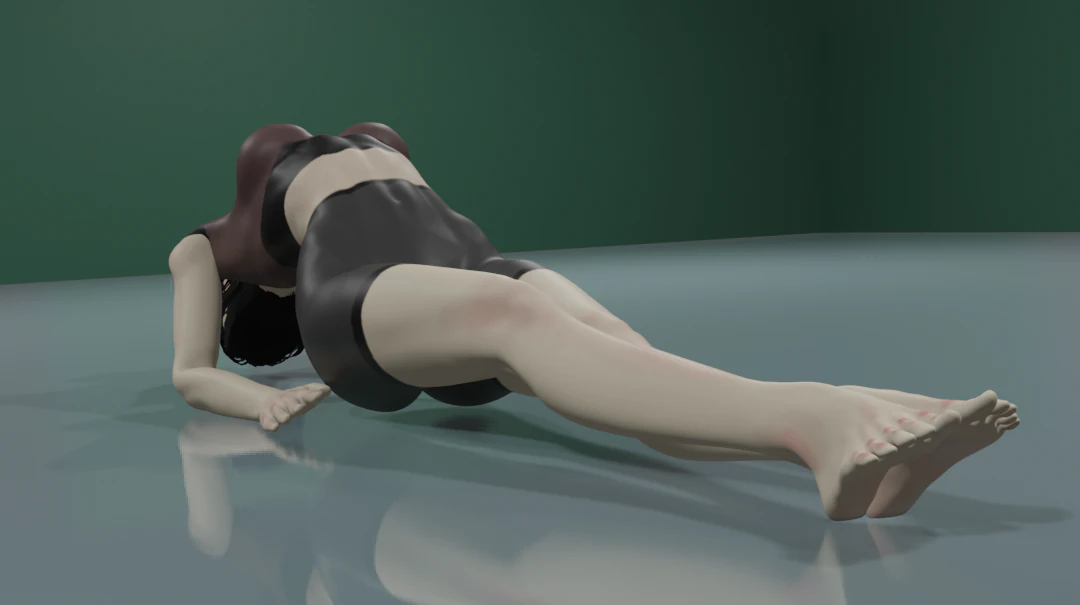 Girl doing yoga 3D Model .c4d .max .obj .3ds .fbx .stl .blend 